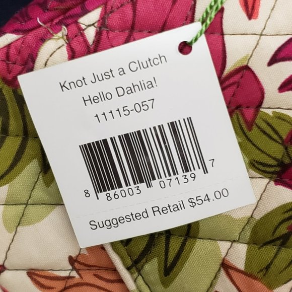 NWT Vera Bradley Knot Just a Clutch Hello Dahlia Handbag Purse - Picture 5 of 8